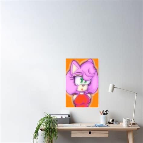 Amy Rose Poster For Sale By Shaka Flame Redbubble