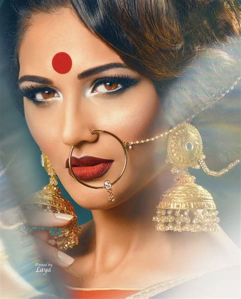 Indian Bridal Jewellery Love The Jhumkas And Nose Ring Bridal