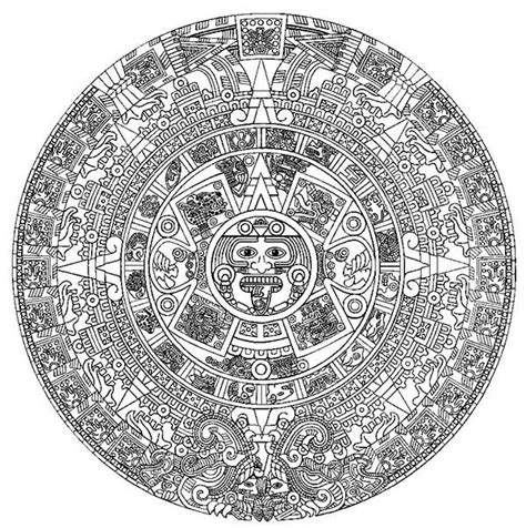 Aztec The Aztec Sun Stone Coloring Pages Aztec Tattoos Aztec Tattoo