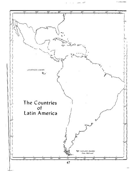 Free Blank Map Of Central And South America
