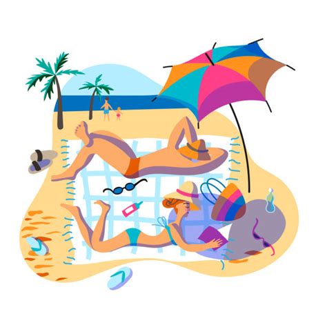 10 Holidaymakers Beach Illustrations Royalty Free Vector Graphics