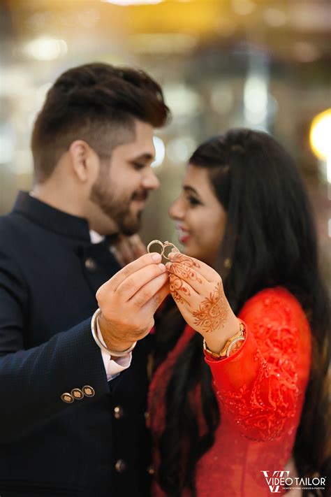 Indian Engagement Pics Photography Ring Ceremony Couple Pose Annighoul