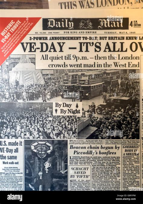 Ve Day 1945 Newspaper Hi Res Stock Photography And Images Alamy