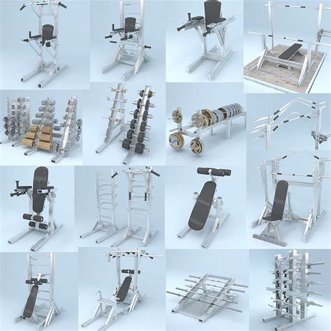 Gym Equipment Kit 3D Model $99 - .max - Free3D