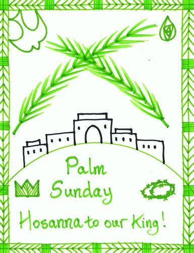Palm Sunday Art For Bulletins And Coloring Stushie Art