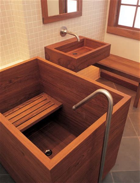 Thus far the bathtub was flown indoors only. Geo Deep Teak Wood Bath Tub - Asian - Bathtubs - Other ...