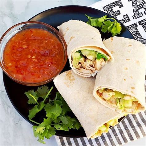 Chicken Avocado And Cucumber Wraps With A Blast