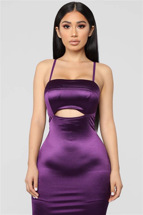 Gala Ready Satin Dress Purple Satin Maxi Dress Tube Dress Satin Dresses Nice Dresses