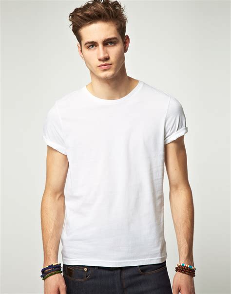 Online Xxl White T Shirt Rolled Up Sleeves Outfit Large Quantities