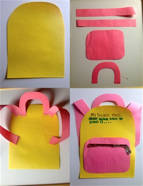 Backpack Craft For Kids Backpack Ideas Diy Back To School Crafts