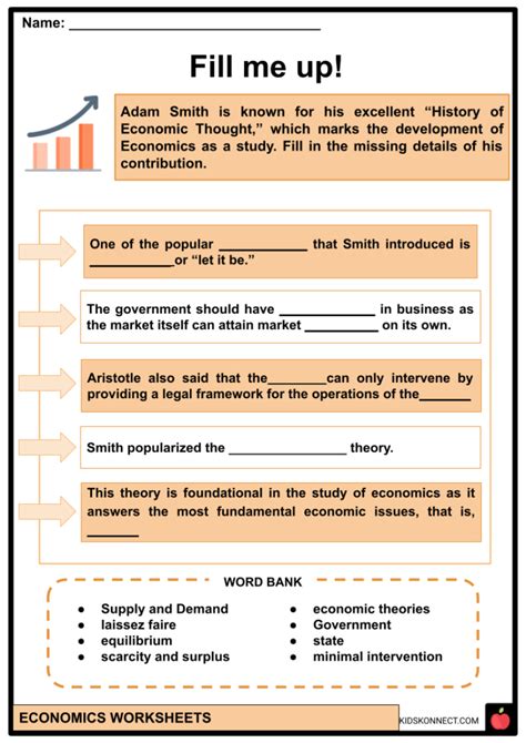 Home Economics Worksheets