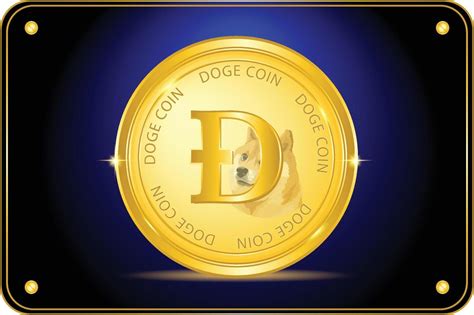 Dogecoin Crypto Currency With Golden Metal Colour 3708772 Vector Art At
