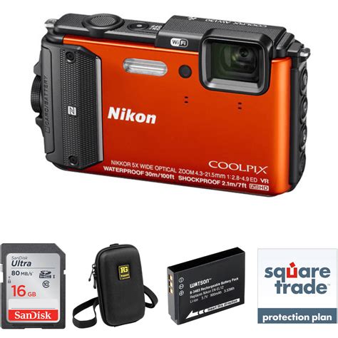 Nikon Nikon Coolpix Aw130 Waterproof Digital Camera Deluxe Kit