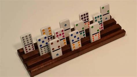 Set Of 4 Solid Walnut Standard Domino Trays Holders Racks Etsy