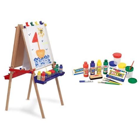 Melissa And Doug Deluxe Easel And Accessory Set Bundle 6899 Today Only