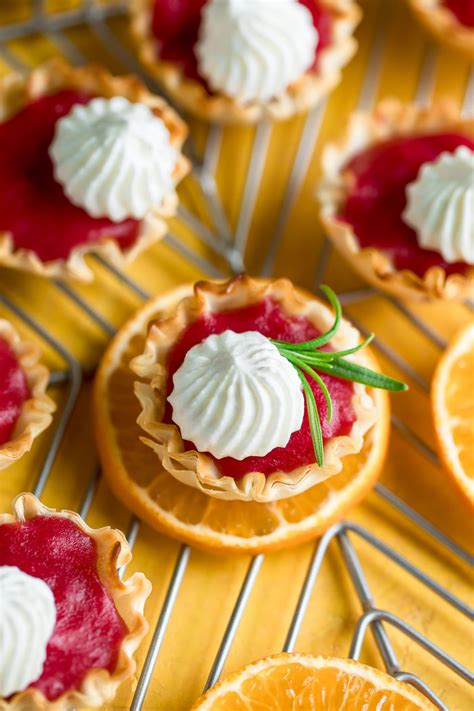 Mini Cranberry Tarts In Phyllo Cups Peas And Crayons