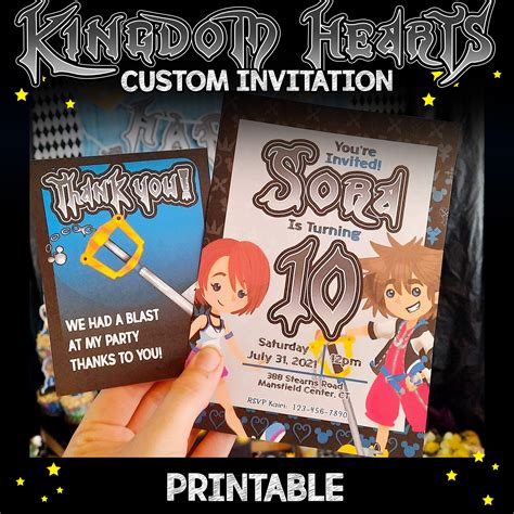 Kingdom Hearts Party Invitation • My Nerd Nursery