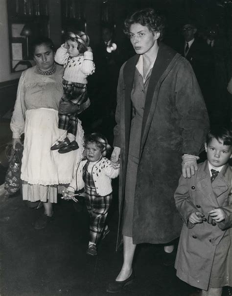 Ingrid Bergman And Children Arrive Photograph By Retro Images Archive