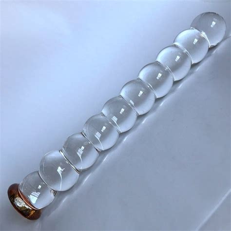 21030mm 241g 10 Balls Anal Beads Crystal Butt Plugs Set Pyrex Glass