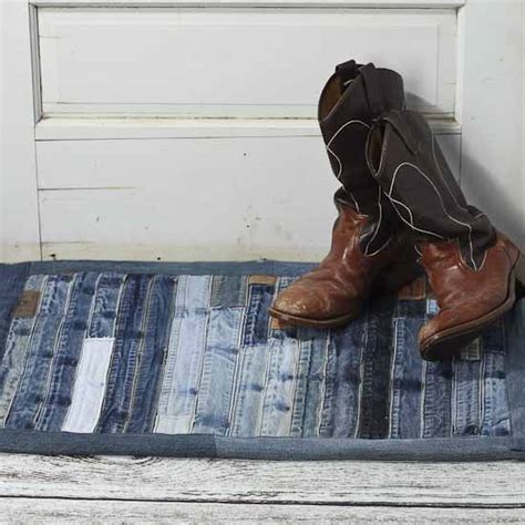 See more of denim home decor on facebook. Upcycled Patchwork Denim Jean Rug - Textiles and Linens ...