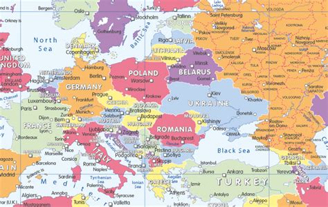 Colour Blind Friendly Political World Map Large Cosmographics Ltd
