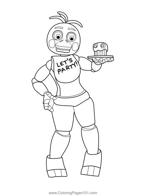 Toy Chica Fnaf Coloring Page For Kids Free Five Nights At Freddys