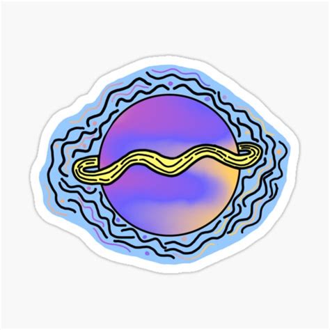 Trippy Planet Sticker By Scretors Redbubble