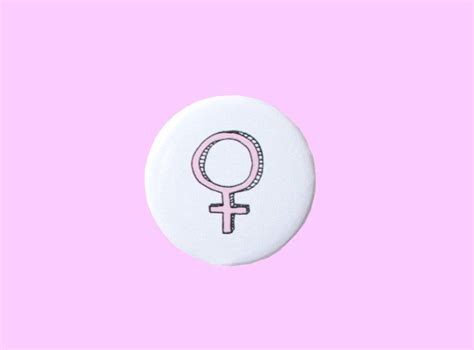 Female Venus Symbol 225 Button Pin Badge By Creepygals On Etsy