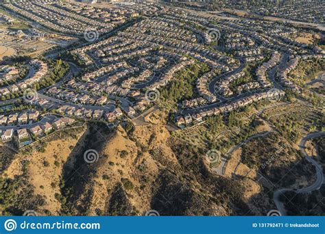 Aerial Of Houses In Porter Ranch Stock Image Image Of Class Ranch