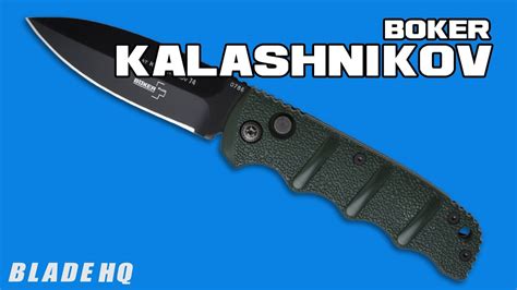 Boker Kalashnikov Skull Automatic Knife Stonewash D2 Black Blade Hq