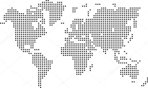 Vector Dotted World Map — Stock Vector © Mikefirsov 35236933