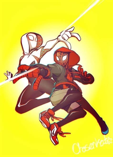 Spider Gwen And Miles Morales Marvel Spiderman Ultimate Spiderman Marvel Comic Universe