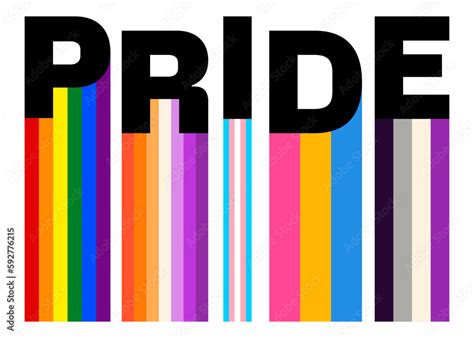 Inclusive Pride Background With Progress Pride Flag Colours Rainbow