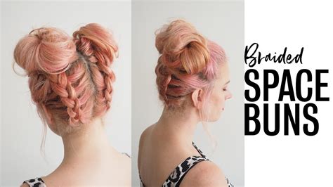 Diy Braided Space Buns Hairstyle Tutorial Beauty Technique