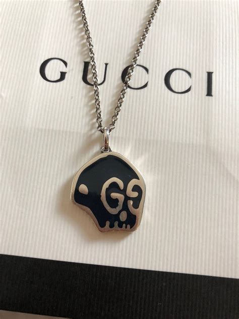 Gucci Guccighost Mens Sterling Silver Skull Necklace Grailed