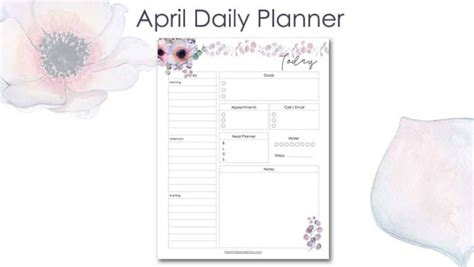 Printable Blooming Daily Planner The Printable Collection