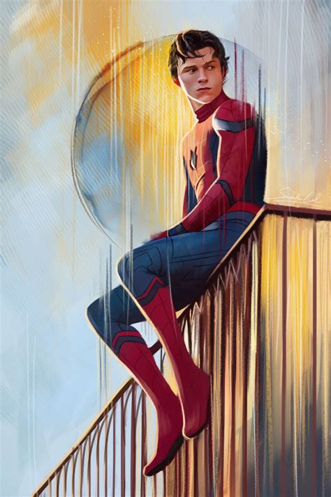 Tom Holland Spider Man Fan Art Sarah Lal Spiderman Artwork Marvel