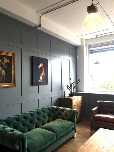 This dark green accent wall is a show stopper and complements the mid century vibes so well. Here's a sneak peek inside another of our room sets - our ...