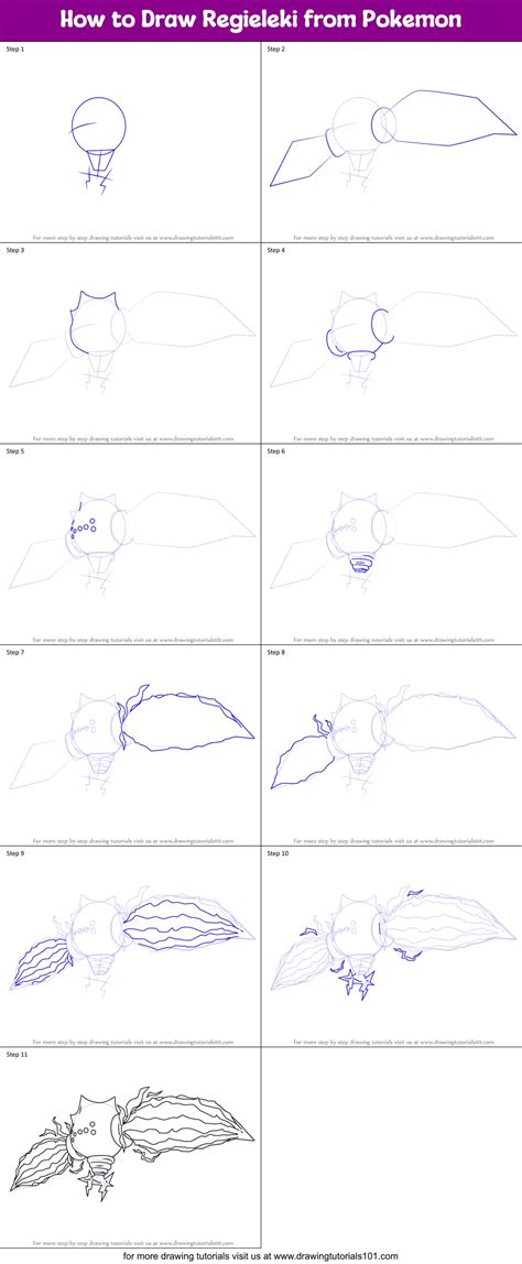 How To Draw Regieleki From Pokemon Printable Step By Step Drawing Sheet