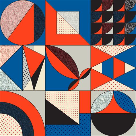 Retro Aesthetics In Abstract Pattern Design Composition Art Deco