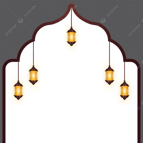 Diseño De Linternas Colgantes Para El Mes De Ramadán Png Saludo
