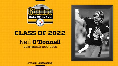Steelers To Induct Neil Odonnell Into 2022 Hall Of Honor Steel City