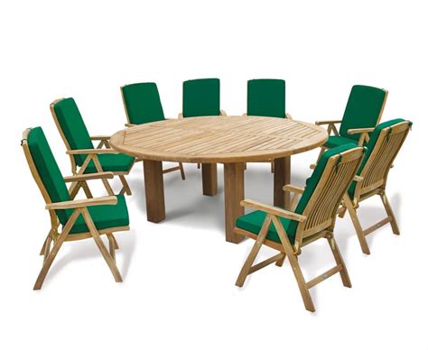 These high backed chairs allow you to relax at the perfect angle, while still supporting your back at all times. Titan 8 Seater Garden Dining Set With Reclining Chairs