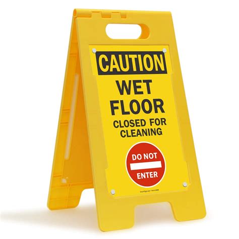 Smartsign 25 X 12 Inch Caution Wet Floor Closed For Cleaning Do
