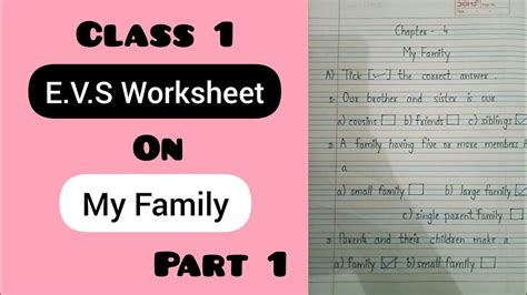 Class 1 E V S Worksheet Evs Class 1 Worksheet Riset