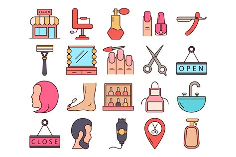 Beauty Salon Vector Free Icon Set