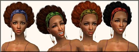 mod the sims afro hairband an afro hairdo for our ethnic ladies added blondes
