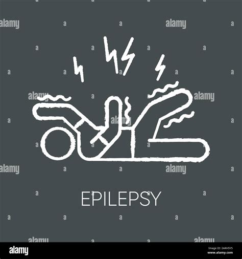 Epilepsy Chalk Icon Convulsive Seizure Shaking And Tremor Movement