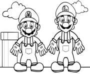 Coloriage Luigi Mario Princesse Le Trio Du Film Super Mario Bros The
