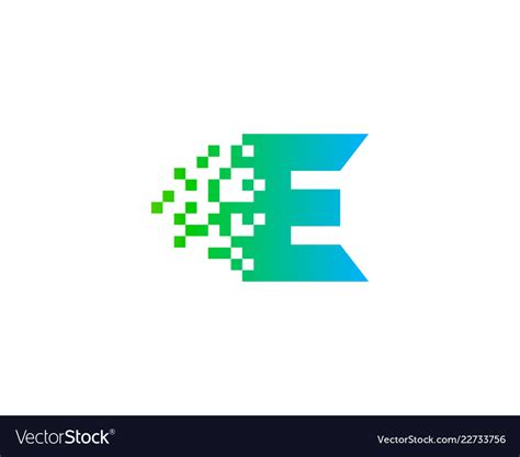 Pixel Letter E Logo Icon Design Royalty Free Vector Image